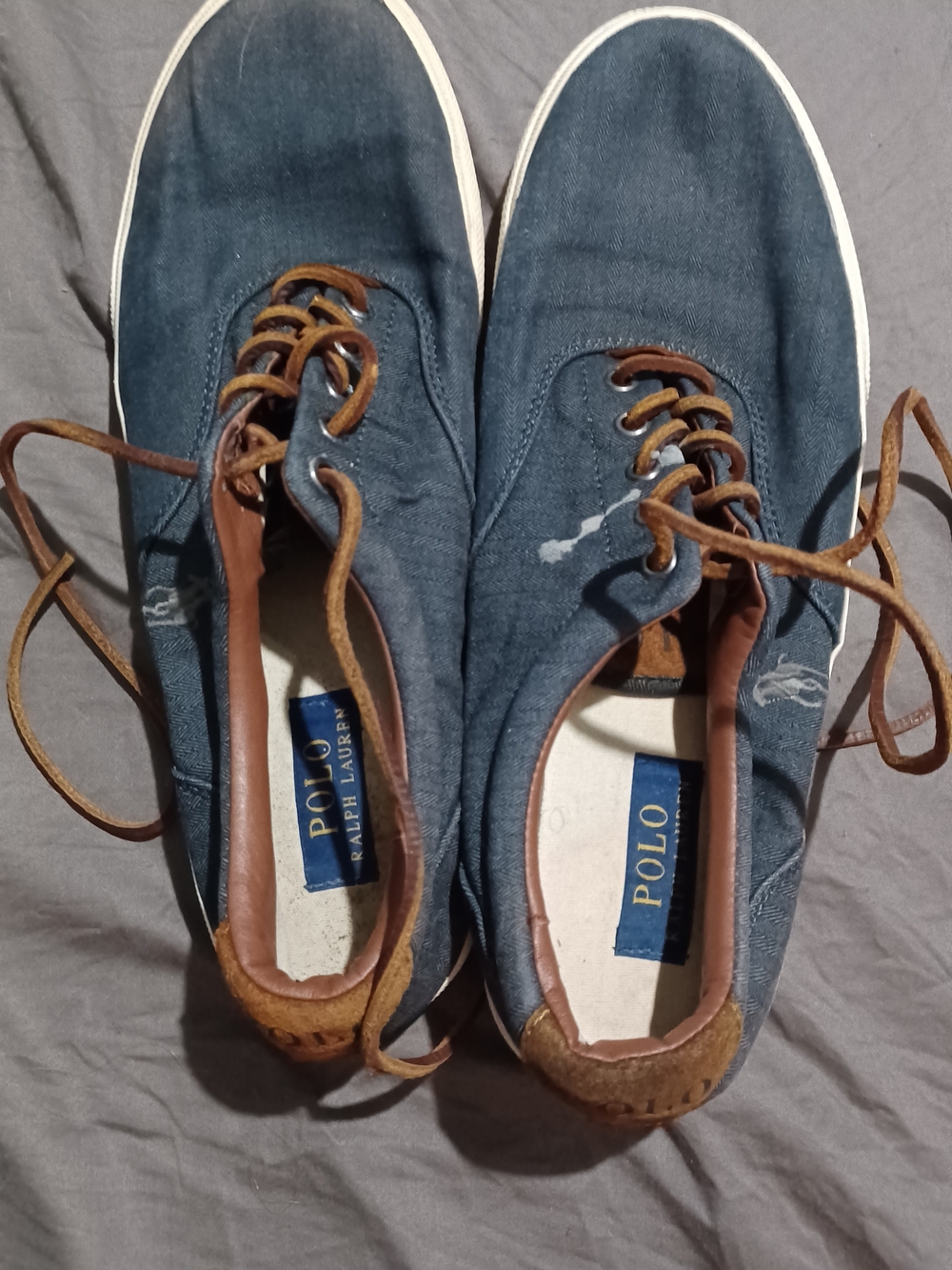 Polo by Ralph Lauren Navy Canvas Lace-Up Men's Sneakers